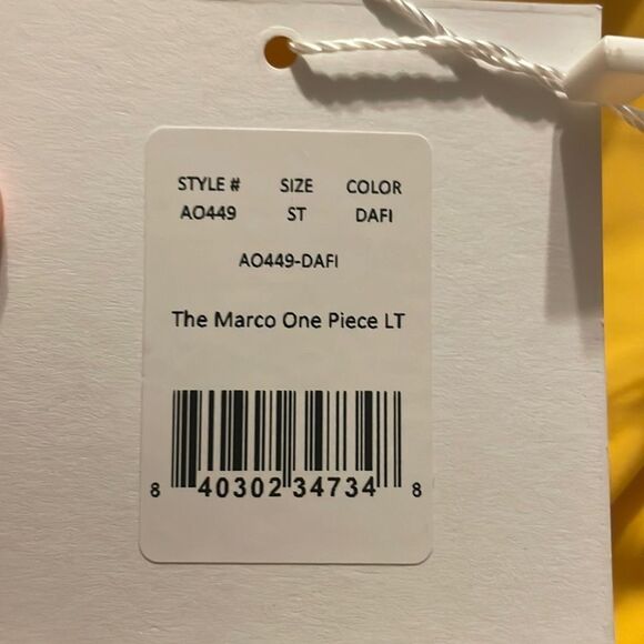 Andie Swim The Marco One Piece LT Swimsuit Daffodil Yellow size Small Tall NWT - Picture 5 of 7